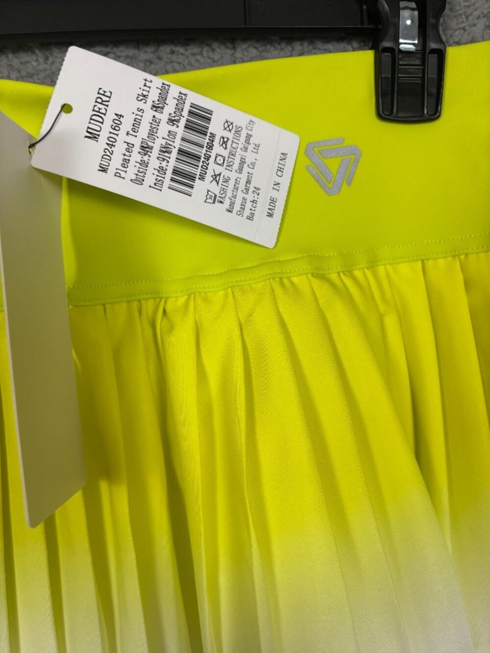 Mudere Women's Tennis/ Golf Skort Pleated Layered Yellow Ombre Size Med NWT's. - Picture 7 of 8